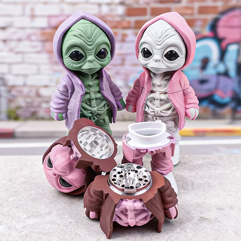 Kitchen Gadgets Gift - Funny Alien Herb Grinder Spice Grinder