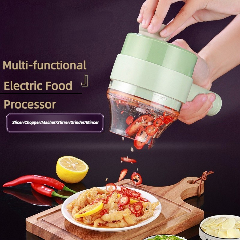Kitchen Gadgets Gift - Wireless Electric Food Processor Vegetable Cutter