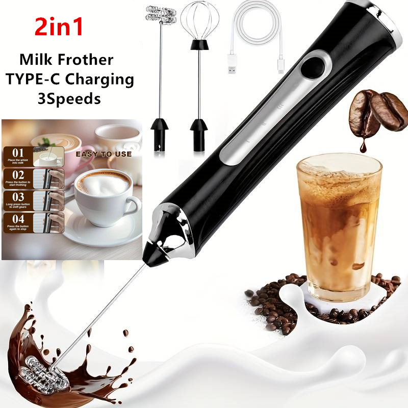 Milk Frother - Wireless Electric Milk Frother Foamer And