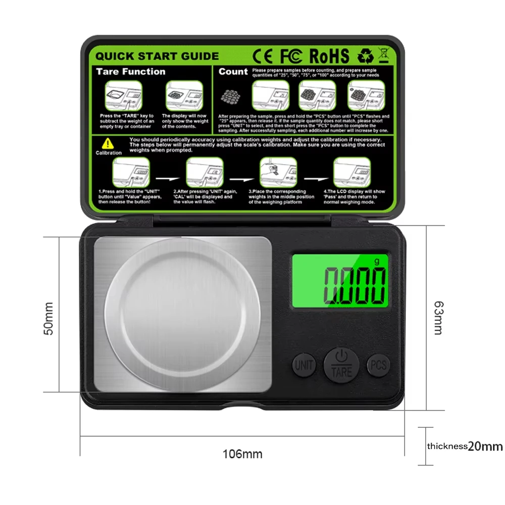 Digital Kitchen Scale - Mini Digital Scale Jewelry Milligram Scales