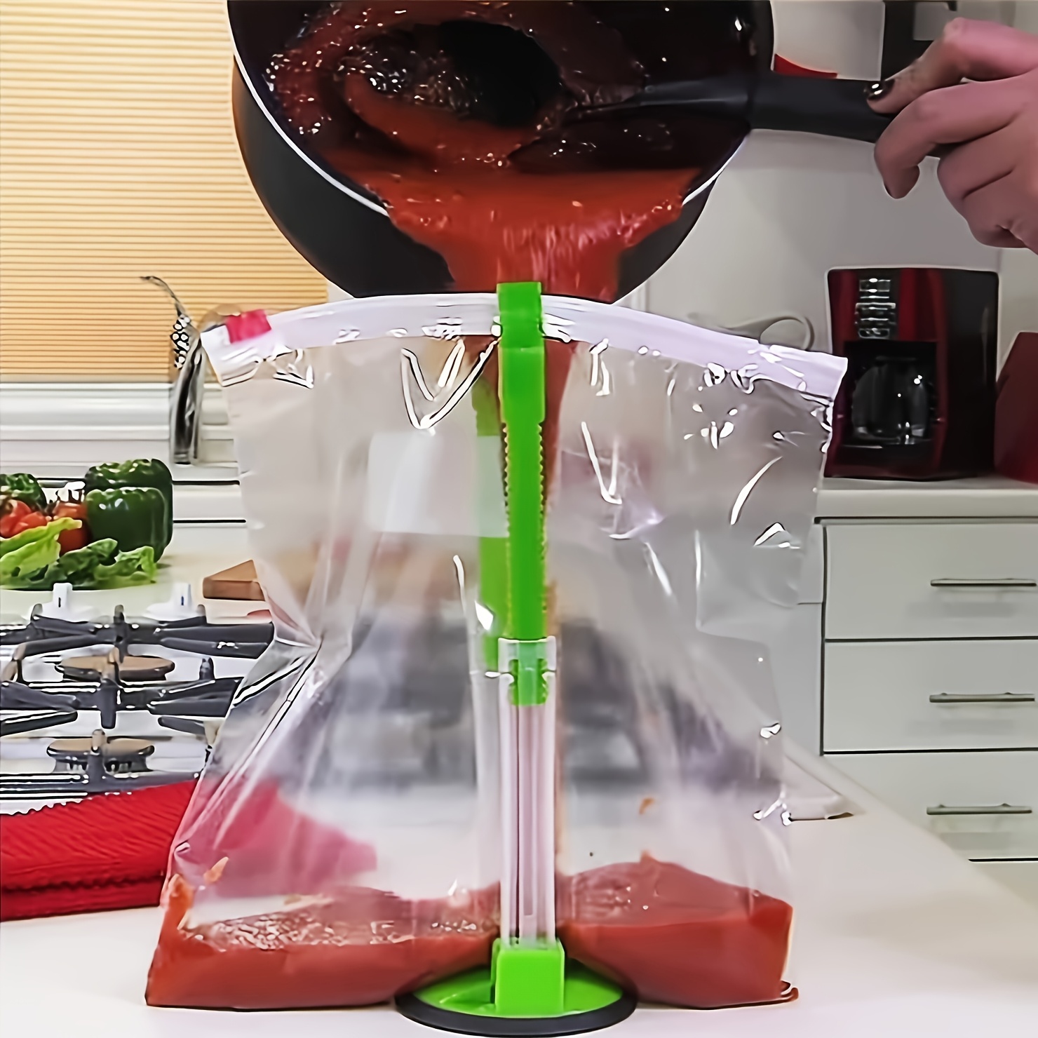 Zipper Bag Holder Plastic Adju - Kitchen Hand Gadgets 评论和价格