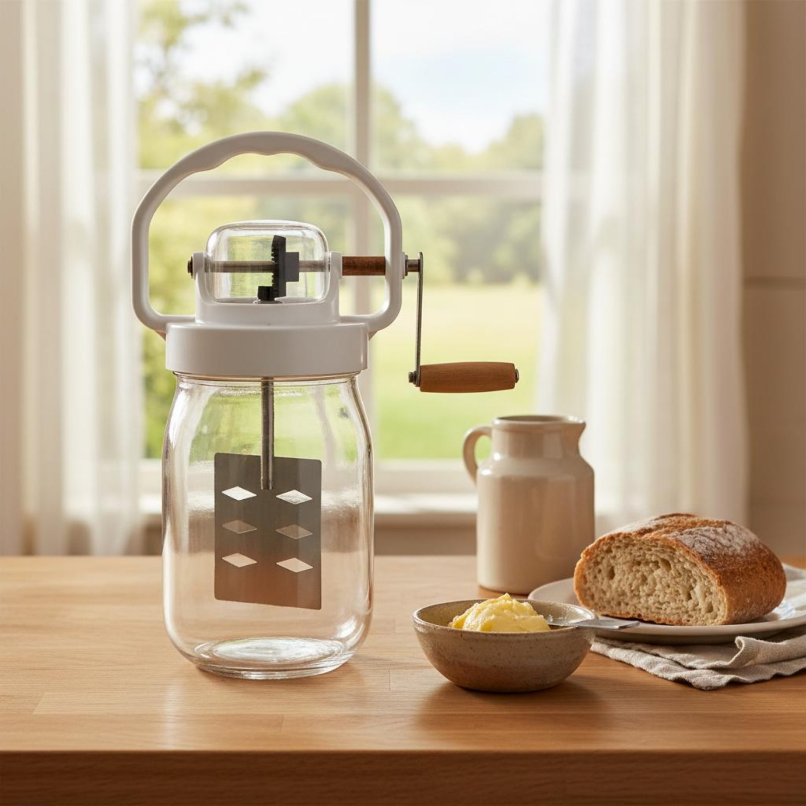 Manual Butter Churner Easy to  - Kitchen Hand Gadgets 评论和价格