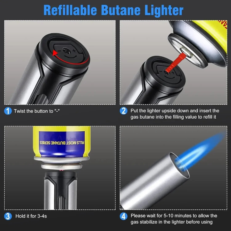 Metal Pen-Style Torch Lighter  - Kitchen Gadgets Men 评论和价格