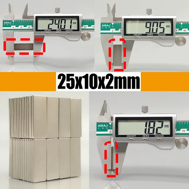 5-200pcs 25x10x2mm Magnet Bloc - Kitchen Gadgets Under $25 评论和价格
