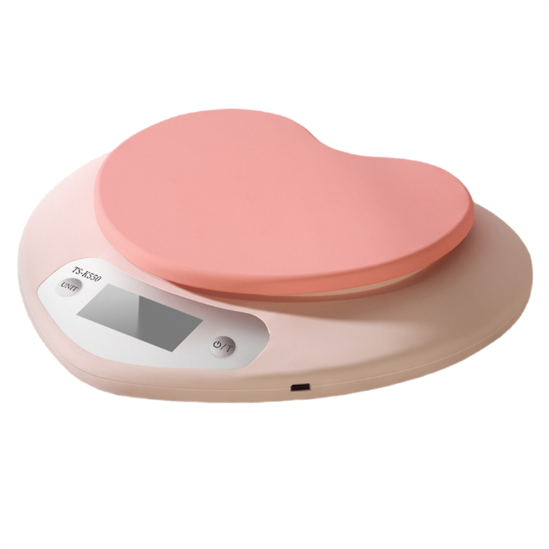 ABBZ-Portable Pink Heart-Shape - Digital Kitchen Scale 评论和价格