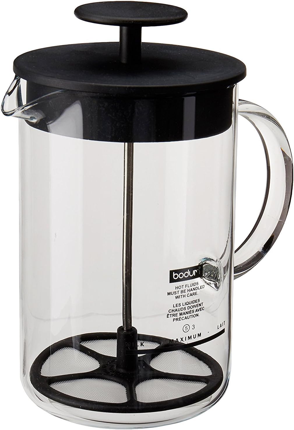 Manual Milk Frother, 8 oz, Bla - Milk Frother 评论和价格