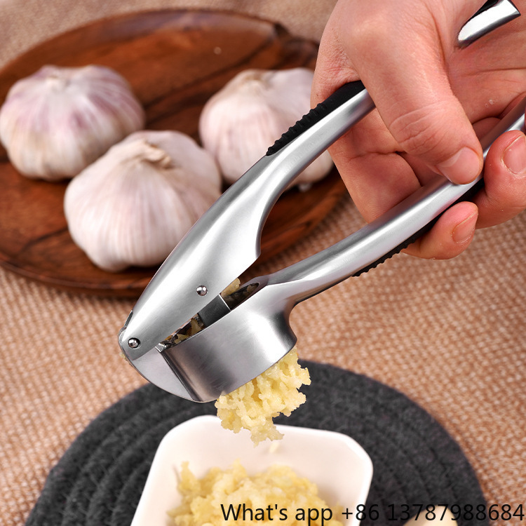 Zinc Alloy Garlic Press, Hand- - Kitchen Hand Gadgets 评论和价格