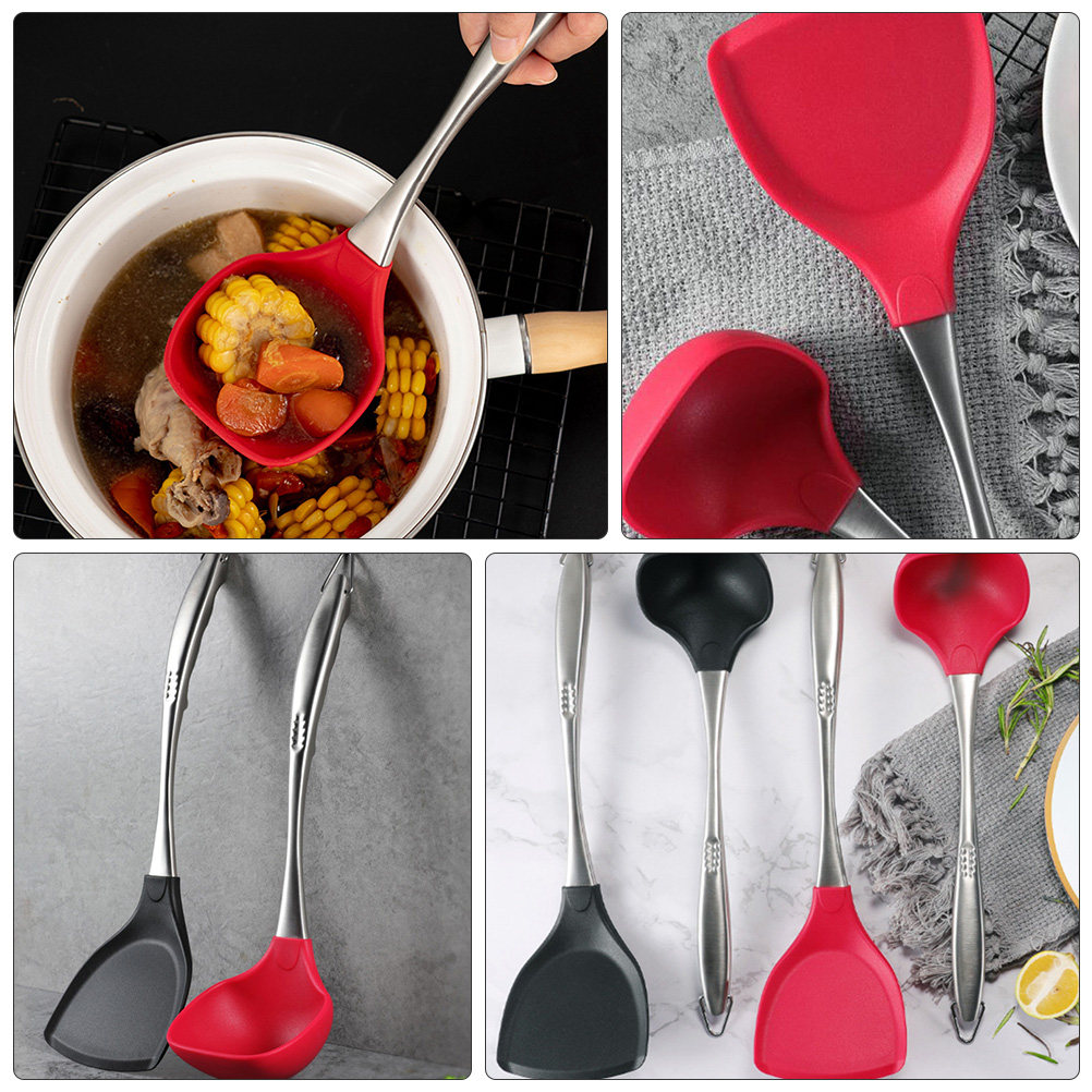 1Pcs Silicone Soup Ladle Heat  - Kitchen Gadgets And Utensils 评论和价格