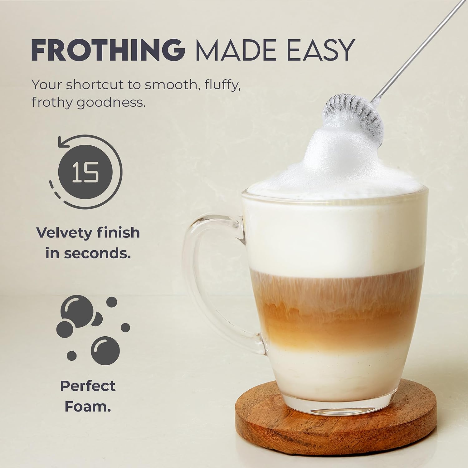 Milk Frother Wand, Handheld St - Milk Frother 评论和价格